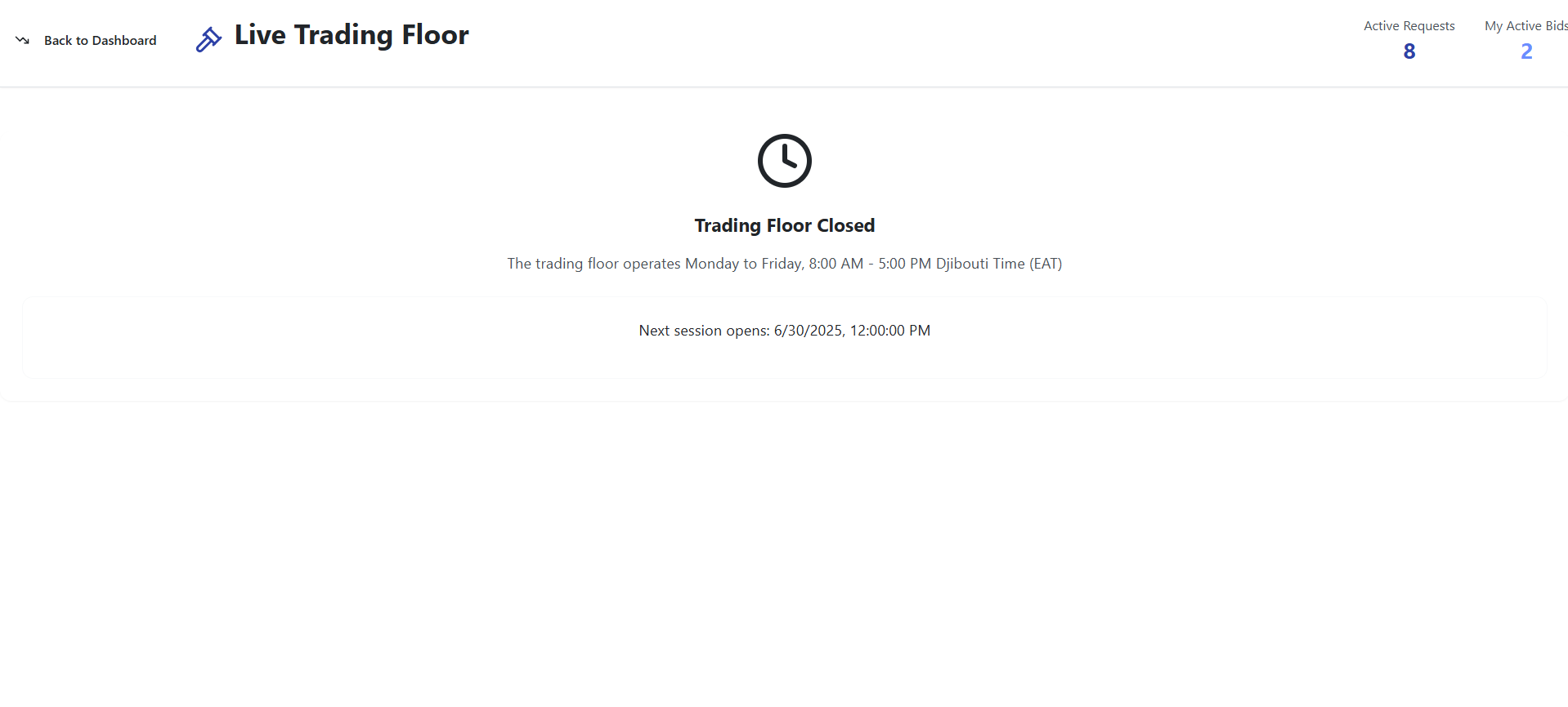 Live Trading Floor Dashboard